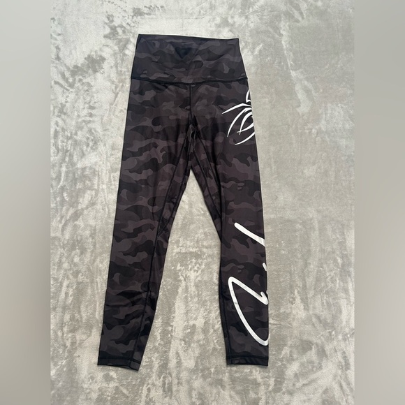 Spiderz Softball Leggings Women’s Small Black Camouflage High Waisted Stretch - Picture 1 of 6